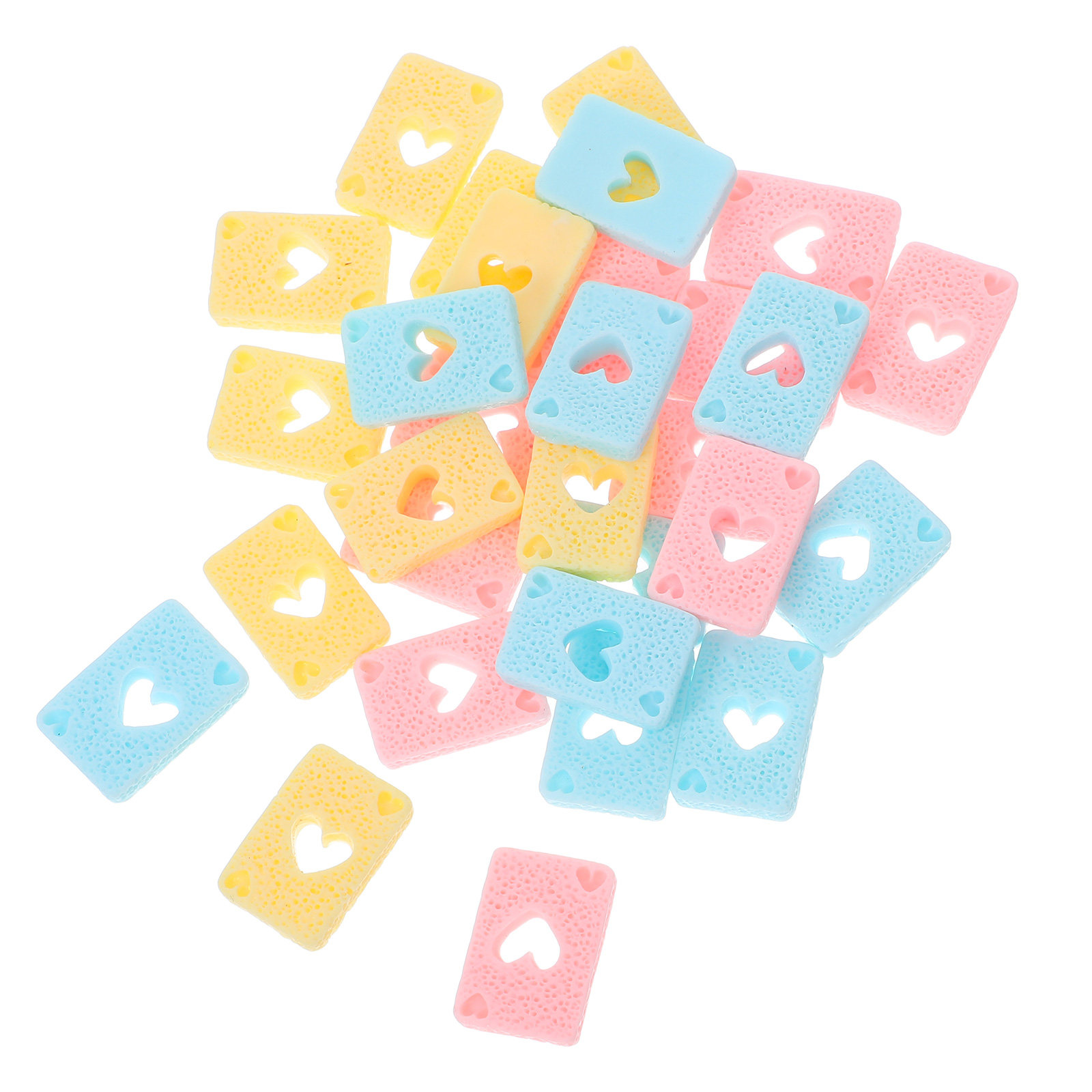 Craft Embellishment - 30Pcs Resin Poker Charms Candy Color
