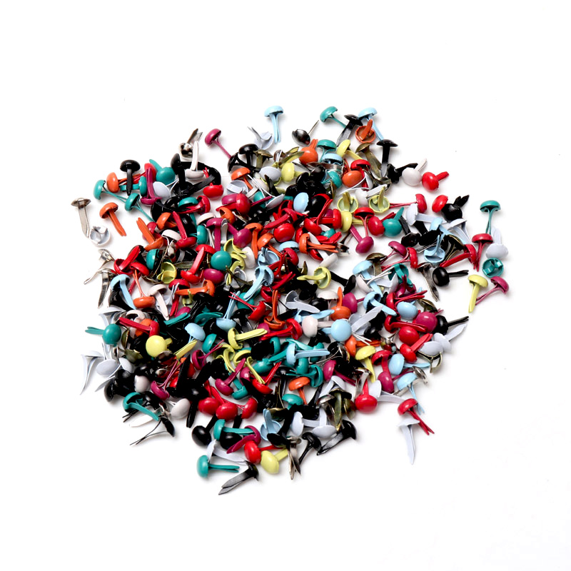 Craft Embellishment - 100pcs Mixed Multicolor Round Metal Studs