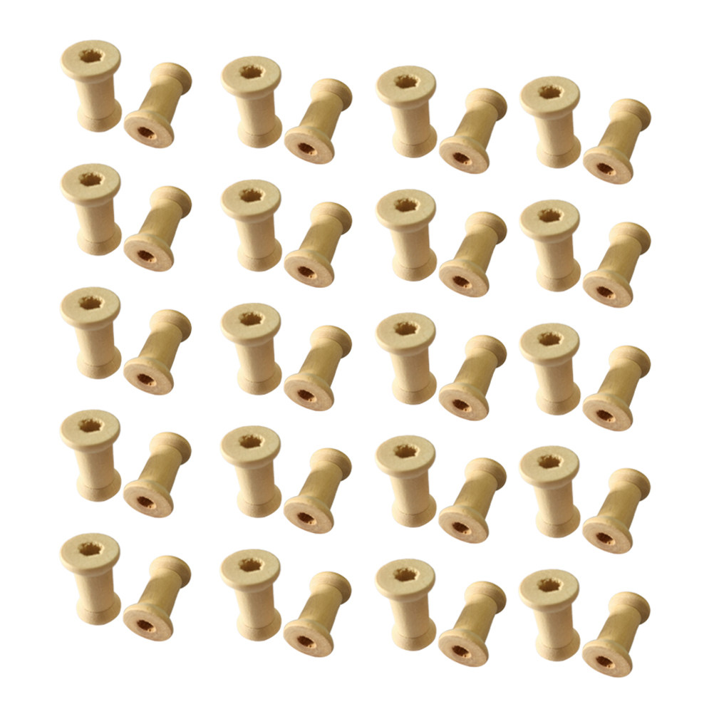60 Pcs Bobbins Sewing Natural  - Embroidery Craft ulasan dan harga
