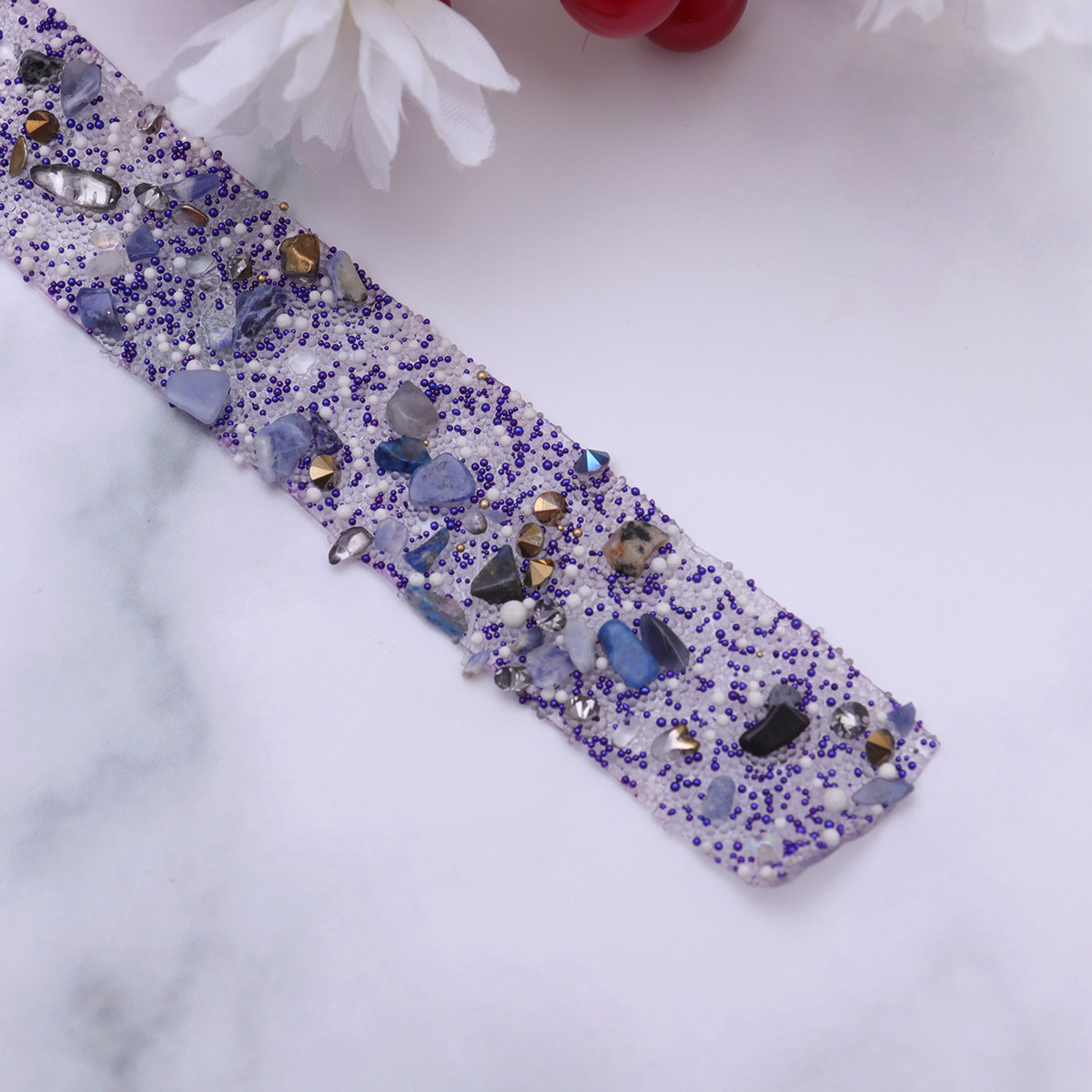 1 Meter Purple Rhinestone Appl - Craft Embellishment ulasan dan harga