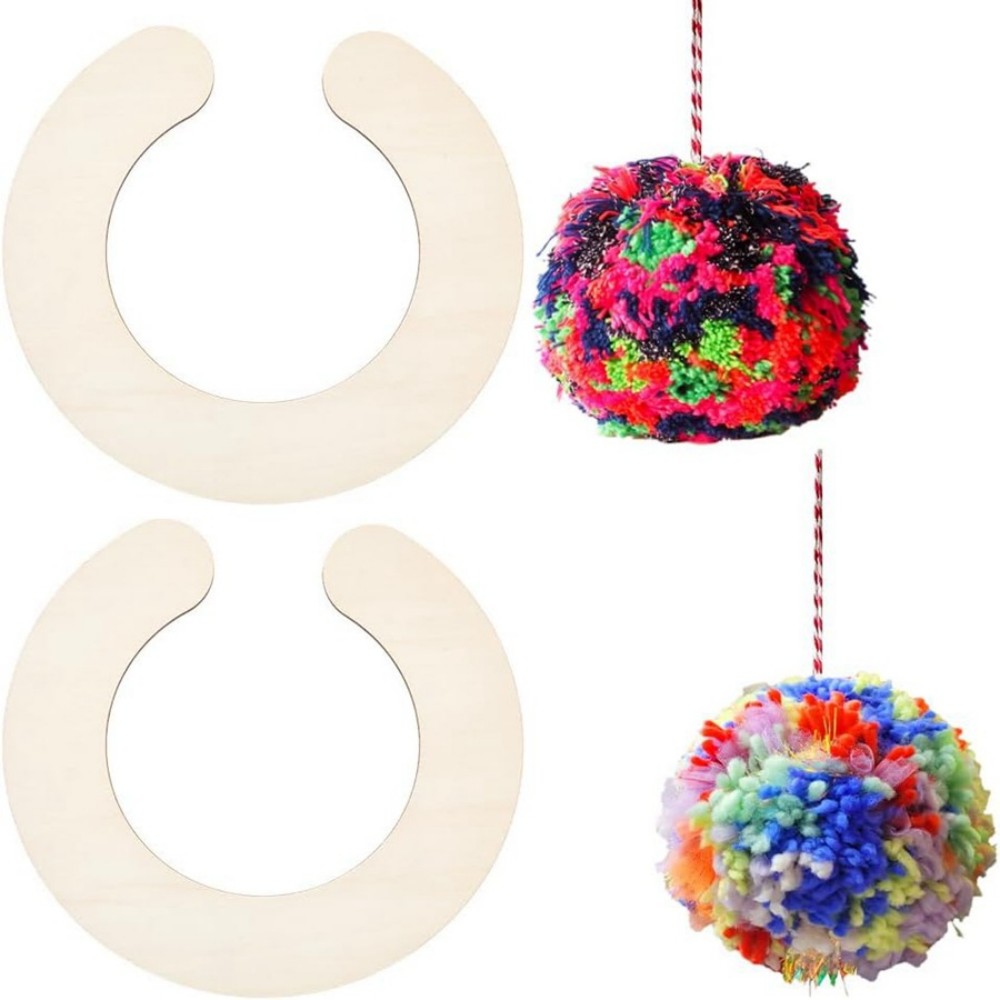 2pcs Wooden Pom Pom Maker Set  - Pom Pom Maker Tool ulasan dan harga