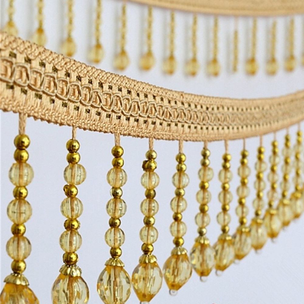 6yards Briaded Hanging Beads T - Fringe Ribbon Sewing ulasan dan harga