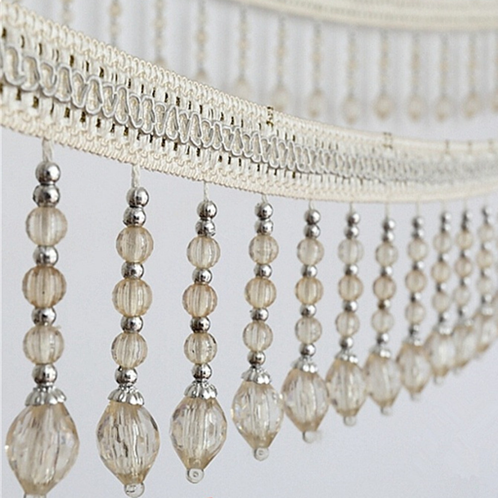 6yards Briaded Hanging Beads T - Fringe Ribbon Sewing ulasan dan harga
