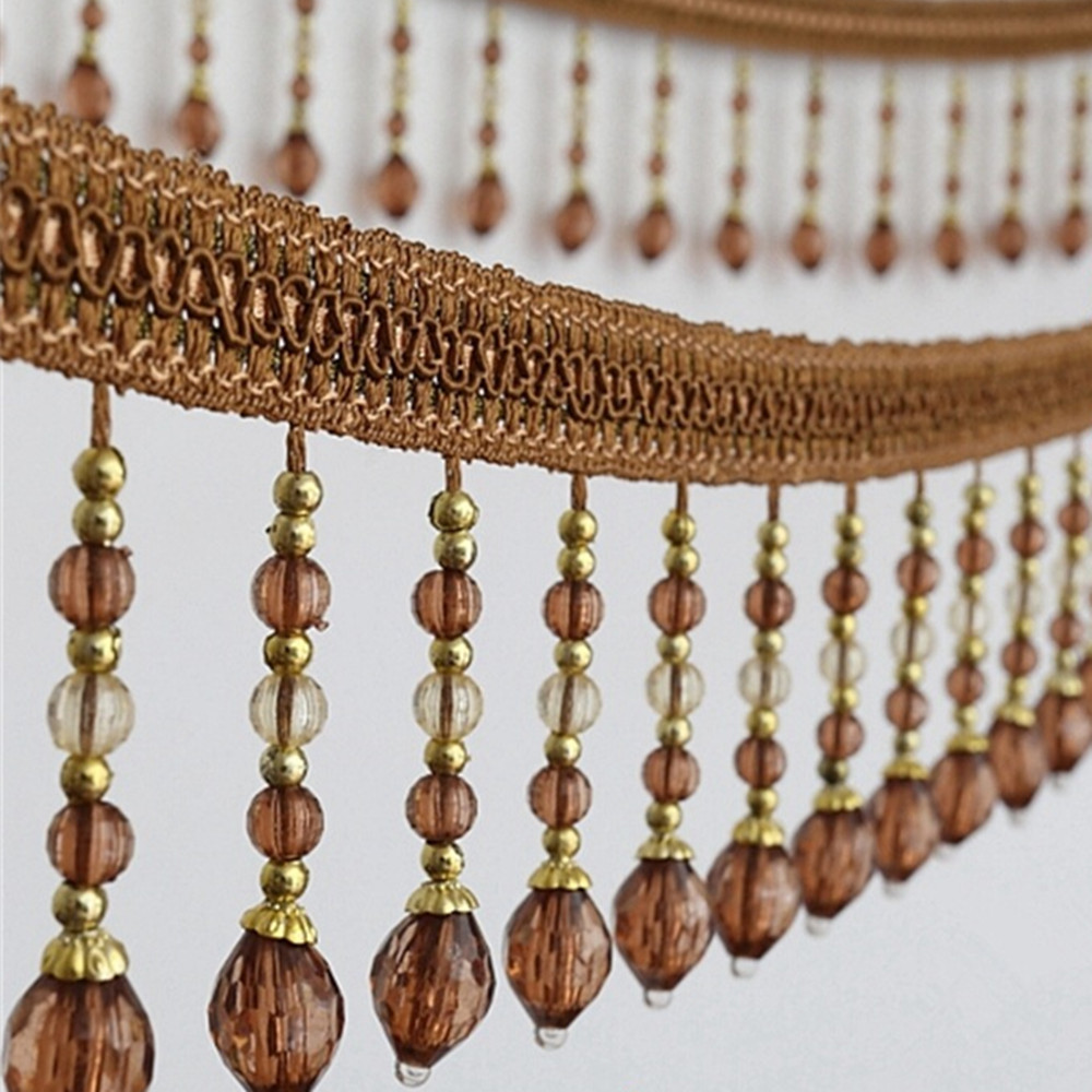 6yards Briaded Hanging Beads T - Fringe Ribbon Sewing ulasan dan harga