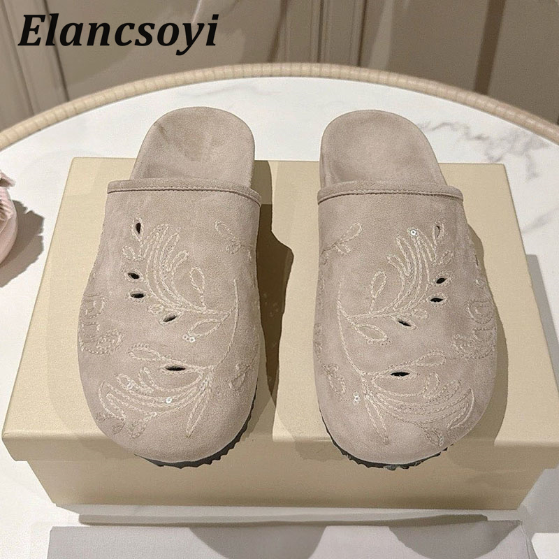 Lazy Mules Shoes Women's Embro - Embroidery Embellishments ulasan dan harga