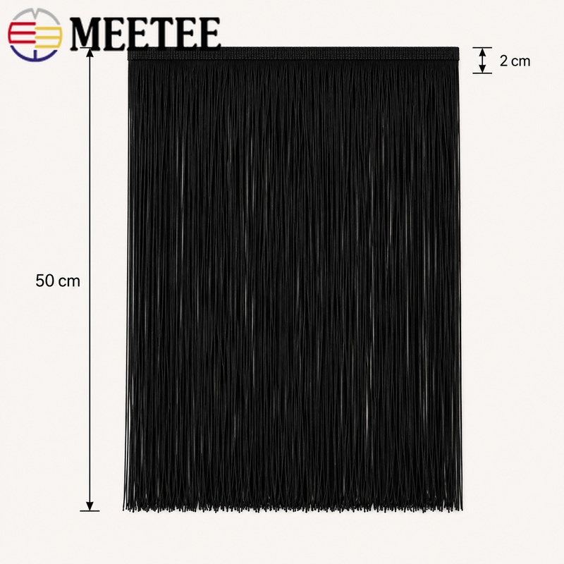 1/2/3M 50cm Tassel Fringe Trim - Fringe Ribbon Sewing ulasan dan harga