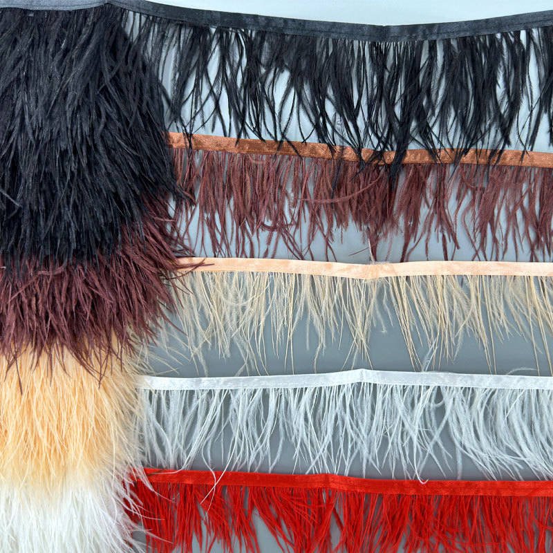 1-10M Colorful Ostrich Feather - Fringe Ribbon Sewing ulasan dan harga
