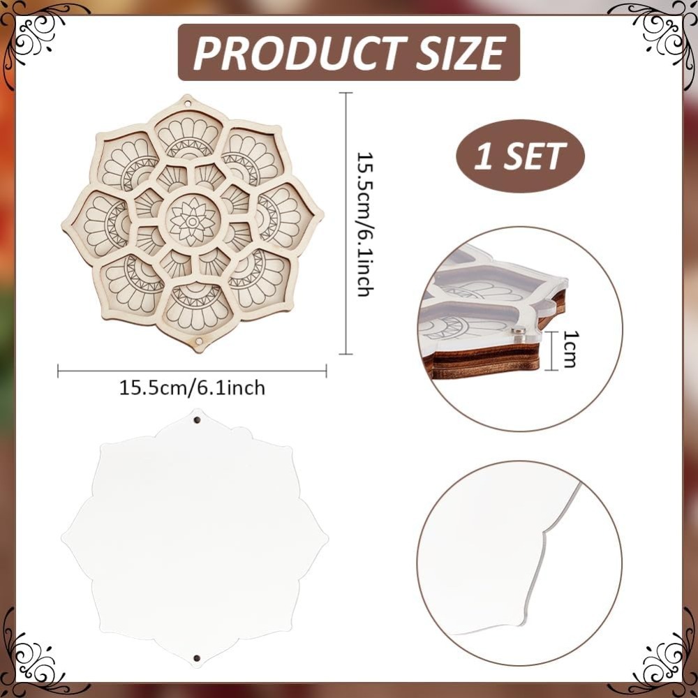 Wood Bead Organizer Tray Flowe - Craft Embellishment Storage ulasan dan harga