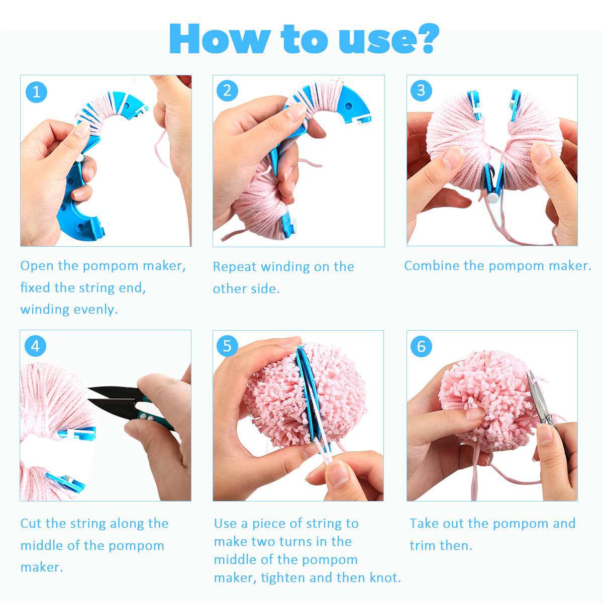 8Pcs Pompom Makers 4 Sizes Har - Pom Pom Maker Tool ulasan dan harga
